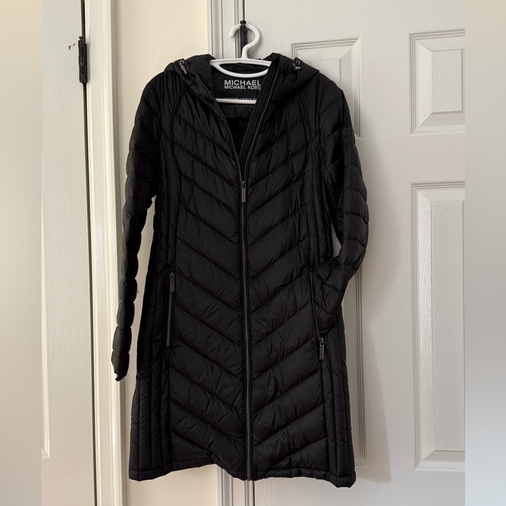Michael Kors Packable Down Fill, black, new without tags, XS